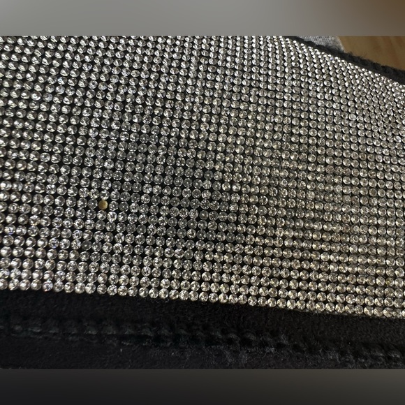 Shoe Dazzle Priya Flat Rhinestone Tall Faux Sherling Boots - Picture 5 of 10